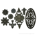 Decorative forged wrought iron components